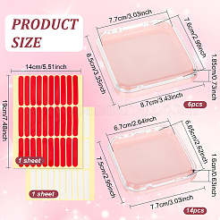 20Pcs Transparent Plastic Nail Art Tool Storage Box&nbsp;CON-BC0007-03B