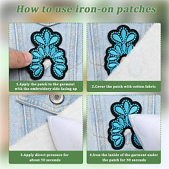 10Pcs Computerized Embroidery Cloth Self Adhesive Patches&nbsp;DIY-GF0011-73B