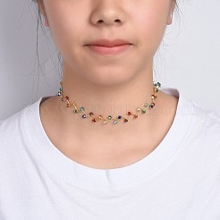 Glass Beads Necklaces&nbsp;NJEW-JN02499