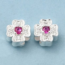 Rack Plating Brass Cubic Zirconia Beads&nbsp;KK-R147-09S