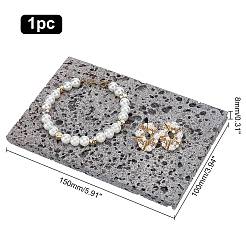 Rectangle Natural Poriferous Marble Ornaments&nbsp;DJEW-WH0015-49A