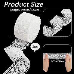 5 Yards Polyester Flower Lace Trim Ribbons&nbsp;SRIB-CY0001-05