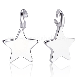 8Pcs 925 Sterling Silver Star Charms&nbsp;STER-BBC0008-42