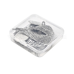 2 Style Tibetan Style Alloy Heat Transfer Sublimation Hanging Blank Pendant Decorations&nbsp;HJEW-FH0001-38