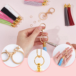 DIY Faux Suede Tasse Keychain Making Kits&nbsp;DIY-SP0002-43G