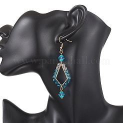 Glass Dangle Earrings&nbsp;EJEW-JE06868-02