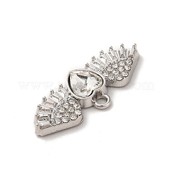 Rack Plating Alloy Rhinestone Charms&nbsp;PALLOY-O106-03P-02