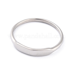 Non-Tarnish 304 Stainless Steel Plain Band Finger Ring for Women&nbsp;RJEW-L103-06-P