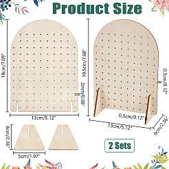 Arch Shaped Wood Earring Organizer Display Stands&nbsp;EDIS-WH0031-29