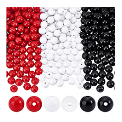 3 Styles Opaque Acrylic Beads&nbsp;OACR-PH0004-49