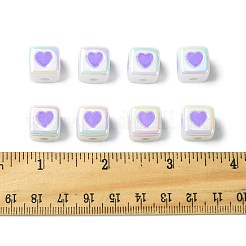 10Pcs Opaque Acrylic Enamel Beads&nbsp;ACRC-FS0001-02D