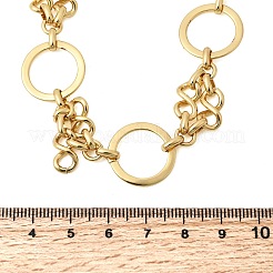 Brass Ring Link Chain Necklaces&nbsp;NJEW-L013-13G