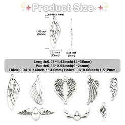 80Pcs 8 Styles Tibatan Style Alloy Pendants&nbsp;FIND-CJ0006-02