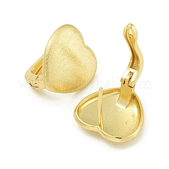 Heart Brass Hoop Earrings&nbsp;EJEW-Q390-09G