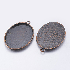 Alloy Pendant Cabochon Settings&nbsp;PALLOY-A19948-R-FF