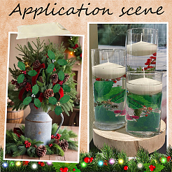 45Pcs Foam & Cloth Artificial Holly Leaves&nbsp;AJEW-SC0031-52B