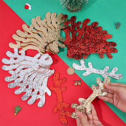 30Pcs 3 Colors Christmas Theme Imitation Leather Ornament Accessories&nbsp;DIY-GF0011-74A