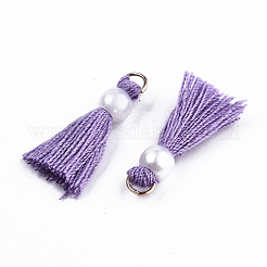 Polycotton(Polyester Cotton) Tassel Pendant Decorations&nbsp;FIND-T052-13H