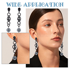24Pcs 6 Style 304 Stainless Steel Stud Earring Findings&nbsp;STAS-UN0040-29