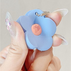 5 Colors Flower Silicone Key Cover Cap Keychains&nbsp;AJEW-DJ0005-51