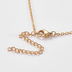 304 Stainless Steel Initial Pendant Necklaces&nbsp;NJEW-L155-14