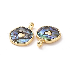 Natural Abalone Shell/Paua Shell Pendants&nbsp;KK-C004-11G-02