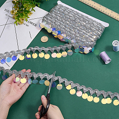 Plastic & Silver Wire Wavy Ribbon&nbsp;OCOR-WH0105-186