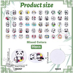 1Set Glass Cabochons&nbsp;GGLA-PH0001-65H
