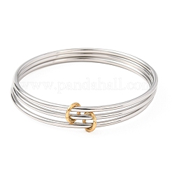 304 Stainless Steel Multi-strand Bangles&nbsp;BJEW-K271-02P