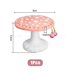 Mushroom 26-Hole Resin Earring Display Stands&nbsp;EDIS-WH0012-31B