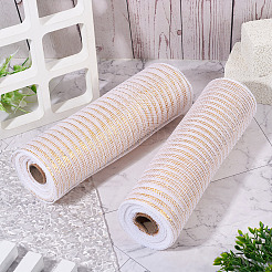 2 Rolls PP Decor Mesh Ribbon with Metallic Foil for Wreath Swags Party Decoration&nbsp;OCOR-TA0003-40