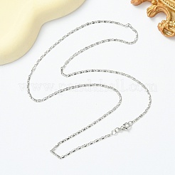 1.5mm Rack Plating Brass Oval Link Chain Necklaces for Women Men&nbsp;MAK-L044-25P