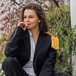 Polyester Tassel Epaulettes&nbsp;AJEW-WH0481-519C-02