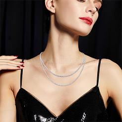 925 Sterling Silver Thin Dainty Link Chain Necklace for Women Men&nbsp;JN1096A-01