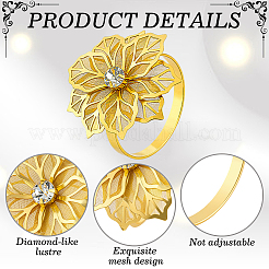 60Pcs Flower Iron Napkin Rings&nbsp;AJEW-WA0001-69