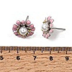 Brass Enamel Stud Earrings&nbsp;KK-CBA8324-27P-01