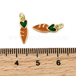 Brass Enamel Charms&nbsp;KK-K302-01G