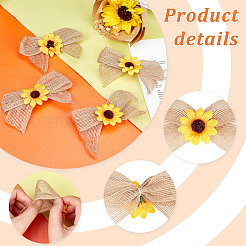 Linen Bowknot Ornament Accessories&nbsp;DIY-WH0430-069