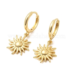 Sun Brass Hoop Earrings&nbsp;EJEW-H180-30A-G