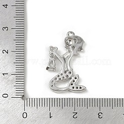 Brass Micro Pave Cubic Zirconia Pendants&nbsp;KK-M322-33P