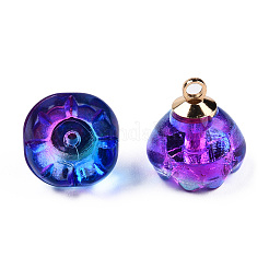 Transparent Spray Painted Glass Charms&nbsp;LS-GLAA-N035-031-G01