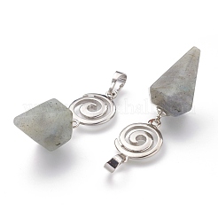 Natural Labradorite Pendants&nbsp;G-O194-02