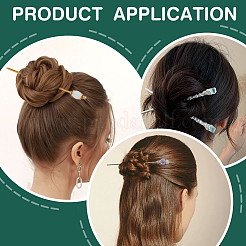 2Pcs Brass Hair Sticks&nbsp;OHAR-PH00009