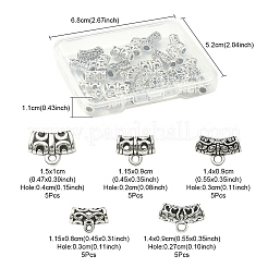 25Pcs 5 Style Tibetan Style Alloy Tube Bails&nbsp;FIND-YW0003-13