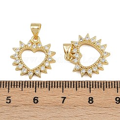 Brass Micro Pave Cubic Zirconia Pendants&nbsp;ZIRC-I367-12G-07