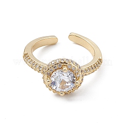 Clear Cubic Zirconia Open Cuff Ring&nbsp;RJEW-G276-08G