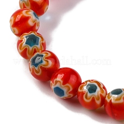Handmade Millefiori Lampwork Beads Strands&nbsp;LAMP-G164-02A