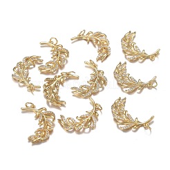 Brass Micro Clear Cubic Zirconia Pendants&nbsp;ZIRC-F120-085G