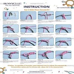 DIY Flower Cotton String Threads Knitting Pendant Decoration Making Kits&nbsp;DIY-SC0027-63B
