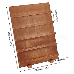 5-Tier Wood Earring Display Card Stands&nbsp;ODIS-WH0025-164